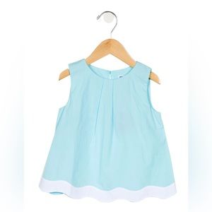 Jacadi girl sleeveless tunic  - scalloped and pleated